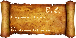 Burgmayer Linda névjegykártya